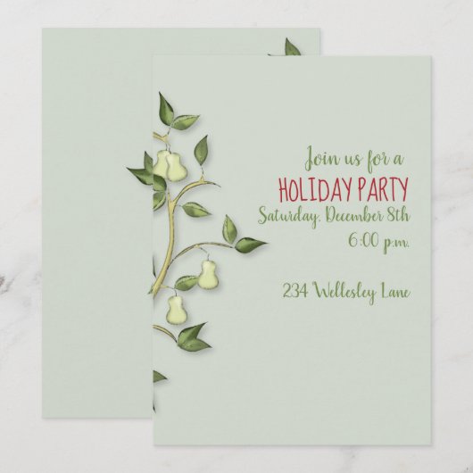 Partridge in een uitnodiging van de Vrede (Voorkant / Achterkant)