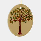 Partridge in een vervormde perenboom keramisch ornament (Rechts)