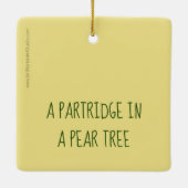 Partridge in Pear Tree Christmas ornament (Achterkant)