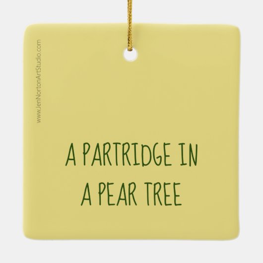 Partridge in Pear Tree Christmas ornament (Achterkant)