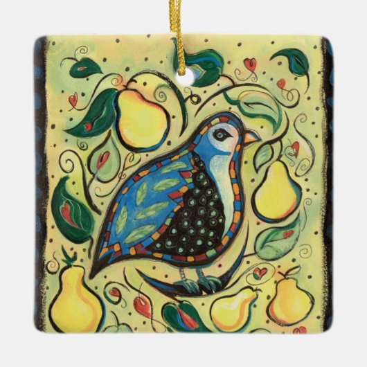 Partridge in Pear Tree Christmas ornament (Voorkant)