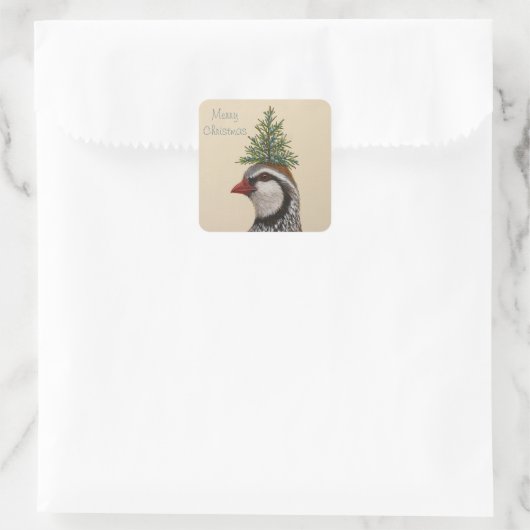 Partridge-Kerst stickers (Tas)