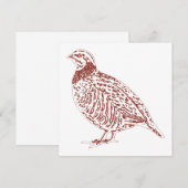 Partridge Notecards Notitiekaartje (Voorkant / Achterkant)