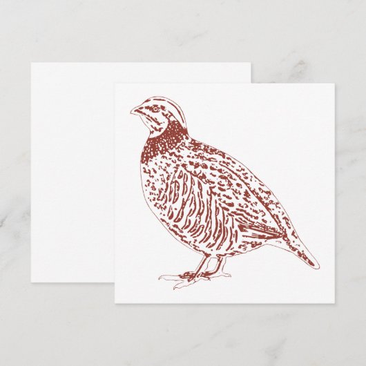 Partridge Notecards Notitiekaartje (Voorkant / Achterkant)