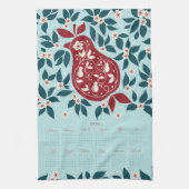 Partridge Pear Tree 2026 Calendar - Evergreen Theedoek (Verticaal)