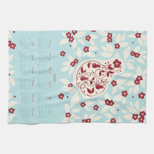 Partridge Pear Tree 2026 Calendar Theedoek (Horizontaal)