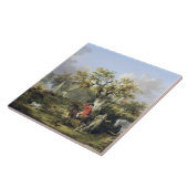 Partridge Shooting (olie op canvas) Tegeltje (Zijkant)