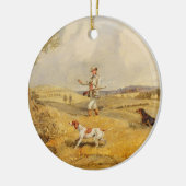 Partridge Shooting (olie op het paneel) Keramisch Ornament (Links)