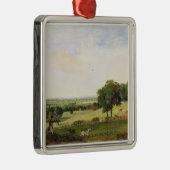 Partridge Shooting (olie op karton) Metalen Ornament (Rechts)