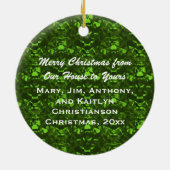 Partridge voor sierdoeleinden in een perenboom keramisch ornament (Achterkant)