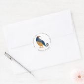 Partridge Whimsical Bird Retouradres Ronde Sticker (Envelop)