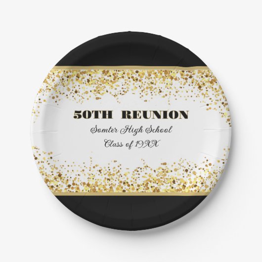 Party! 50th Class Reunion custom Papieren Bordje (Voorkant)