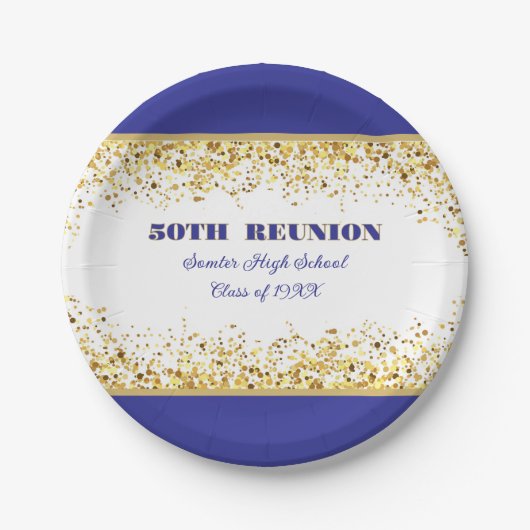 Party! 50th Class Reunion custom Papieren Bordje (Voorkant)