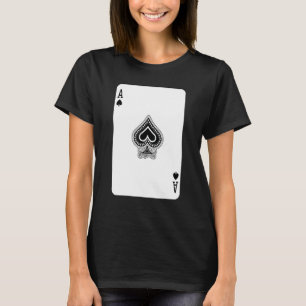 Party Ace of Spades Poker Pro Lucky Player Winnaar T-shirt