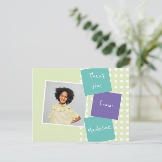 Party Afstuderen Cute Bedankt Briefkaart (Staand voorkant)