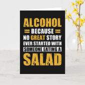 Party Alcohol Gezegde Grappig Kaart (Gele Bloem)