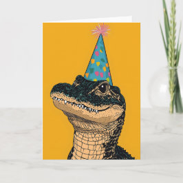 party-alligator | Verjaardagsfeest Fun Kaart