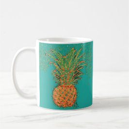 Party Ananas-Abstract Ananas op Bright Koffiemok