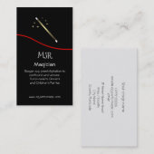 Party and Dinner Magicia - Magic Wand logo Visitekaartje (Voorkant / Achterkant)