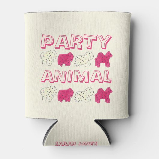 PARTY ANIMAAL Crackers Cookies Circus Zoo Birthday Blikjeskoeler (Voorkant)