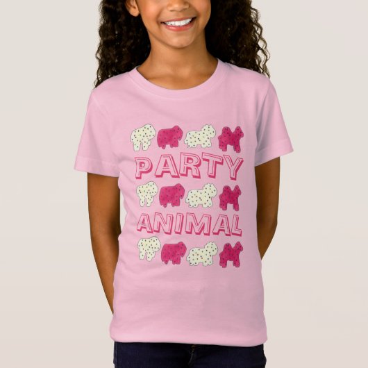 PARTY ANIMAAL Crackers Cookies Circus Zoo Birthday T-shirt (Voorkant)