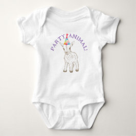 Party Animal Baby Bodysuit - Funny Goat 1st Outfit