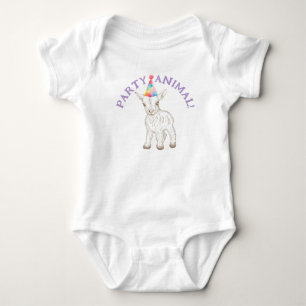 Party Animal Baby Bodysuit - Funny Goat 1st Outfit