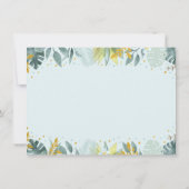 Party Animal Blue Gold Safari Birthday Bedankt (Achterkant)