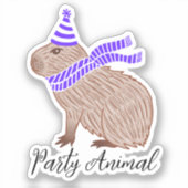 Party Animal Capybara Sticker (Voorkant)