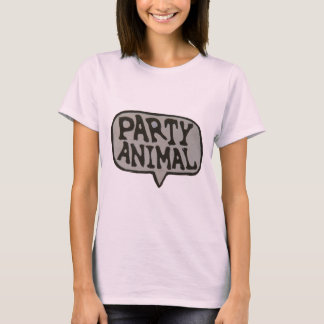 Party Animal Cartoon Bubble Pink T-shirt