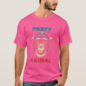 Party Animal Chimpansee Aap Gorilla Orangut T-shirt (Voorkant)