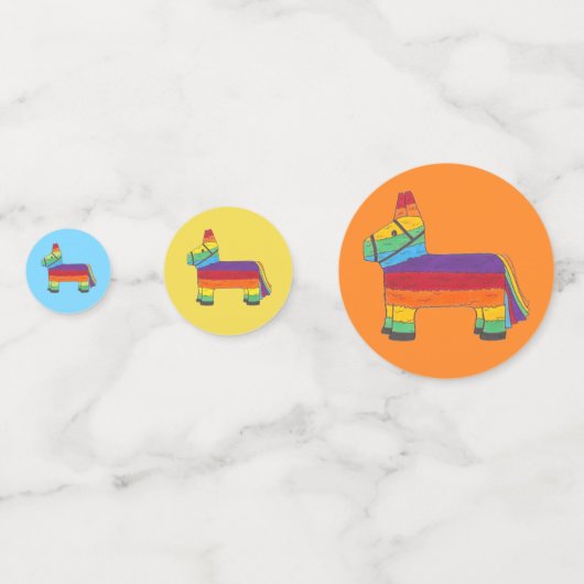 PARTY ANIMAL Cinco de Mayo Rainbow Donkey Piñata Confetti (Voorkanten)