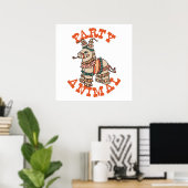 Party Animal: Cute & Funny Mexican Donkey Pinata Poster (Thuiskantoor)
