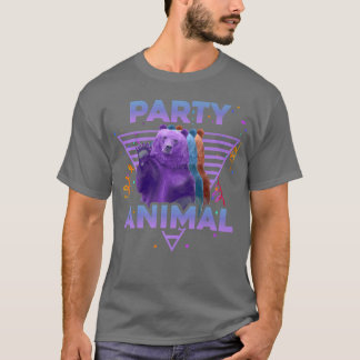 PARTY ANIMAL Funny Grizzly Beer Vintage 80's Vapor T-shirt