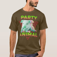 PARTY ANIMAL Funny Pig Lover Girls Boys Kinder Far