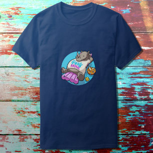Party Animal Funny Rhino Zwembad Cartoon T-shirt