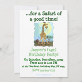 Party Animal Giraffe Kaart (Achterkant)