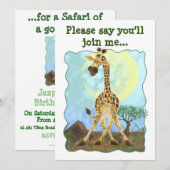 Party Animal Giraffe Kaart (Voorkant / Achterkant)
