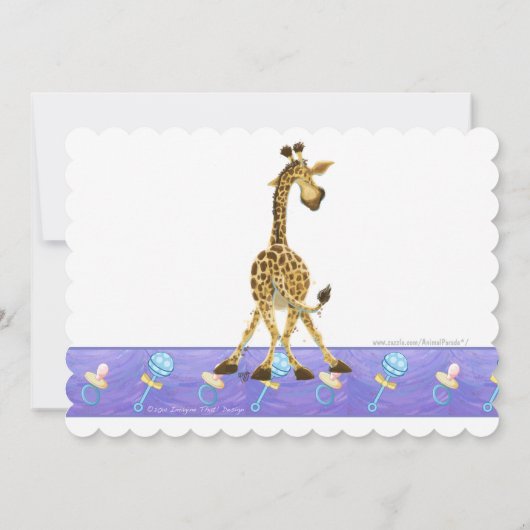 Party Animal Giraffe Kaart (Achterkant)
