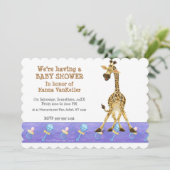 Party Animal Giraffe Kaart (Staand voorkant)