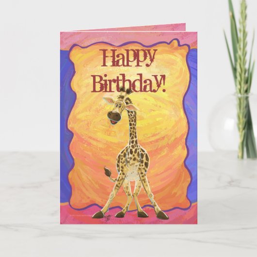 Party Animal Giraffe Kaart (Voorkant)