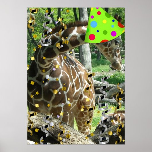 Party Animal Giraffe Poster (Voorkant)
