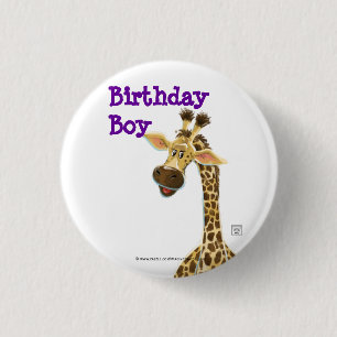 Party Animal Giraffe Ronde Button 3,2 Cm