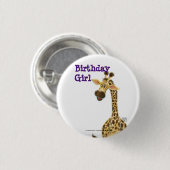 Party Animal Giraffe Ronde Button 3,2 Cm (Voorkant /achterkant)