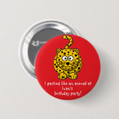 Party Animal Leopard Button Favors Party Souvenir (Voorkant /achterkant)