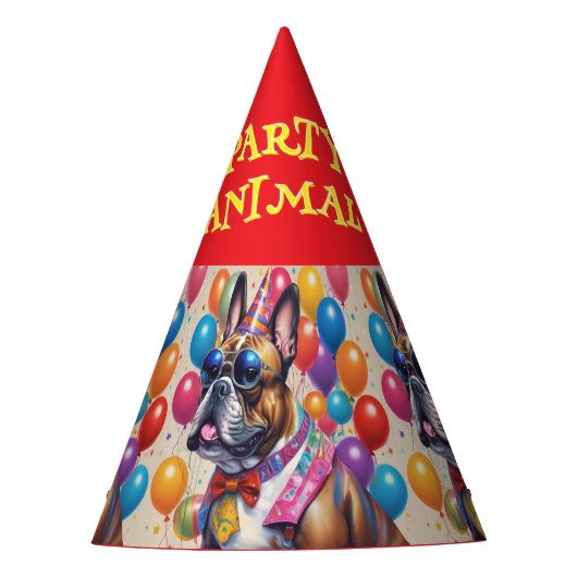 Party Animal Pet Rood Feesthoedjes (Voorkant)