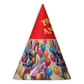 Party Animal Pet Rood Feesthoedjes (Links)