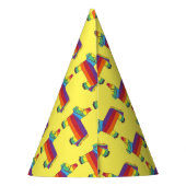 Party ANIMAL Rainbow Donkey Piñata Birthday Fiesta Feesthoedjes (Achterkant)
