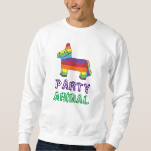 PARTY ANIMAL Rainbow Donkey Piñata Birthday Fiesta Trui