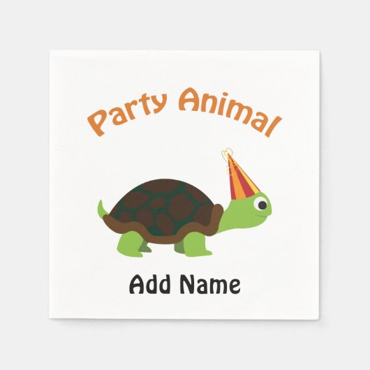 Party Animal Turtle Servet (Voorkant)